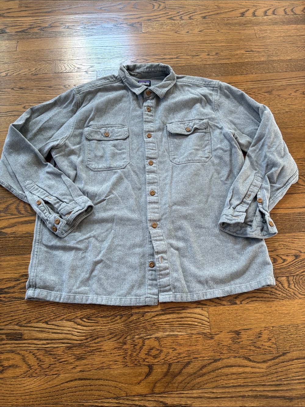 Patagonia organic cotton Men's Gray Overshirt Jacket, button down, Xl